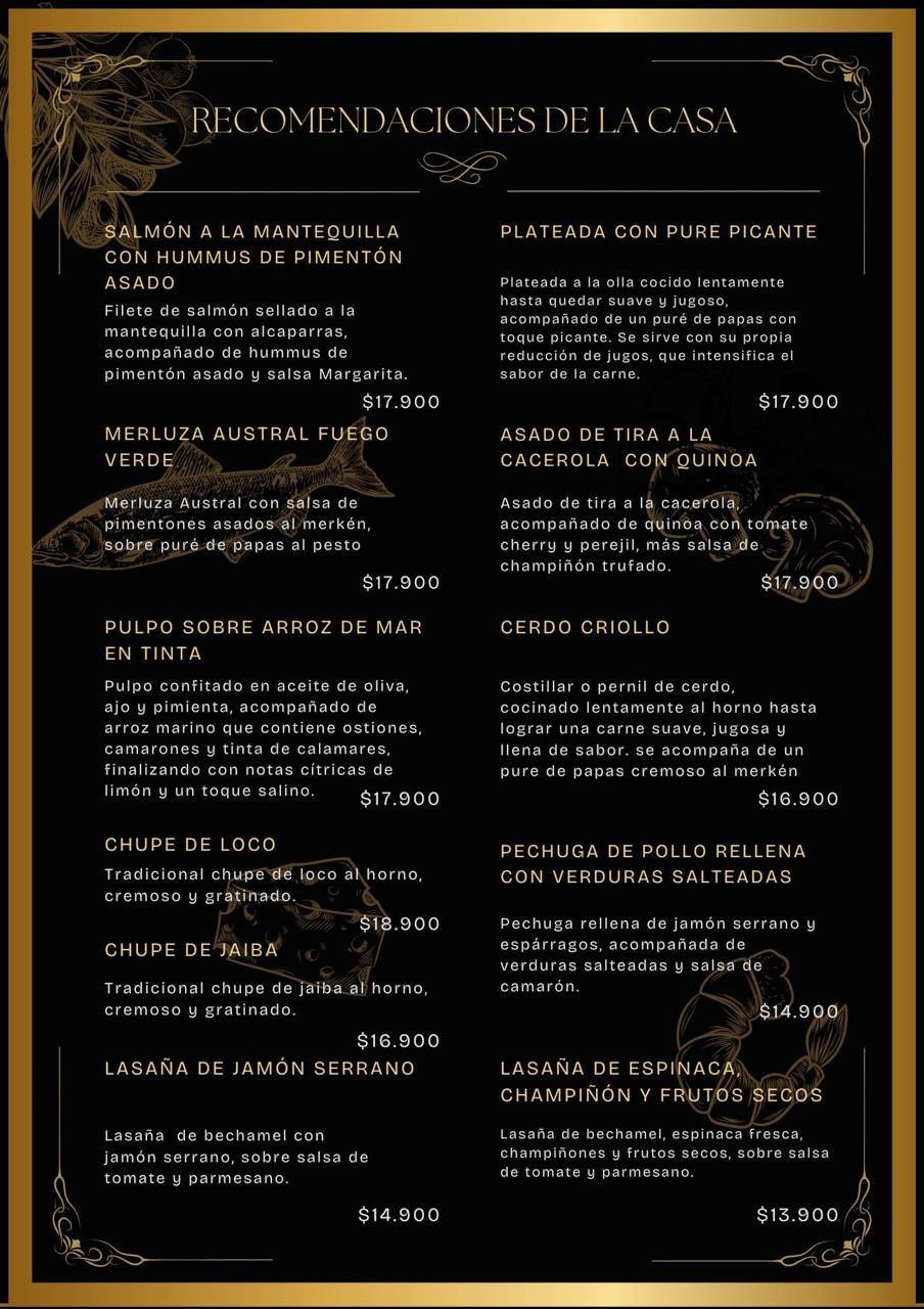 Carta menú página 4